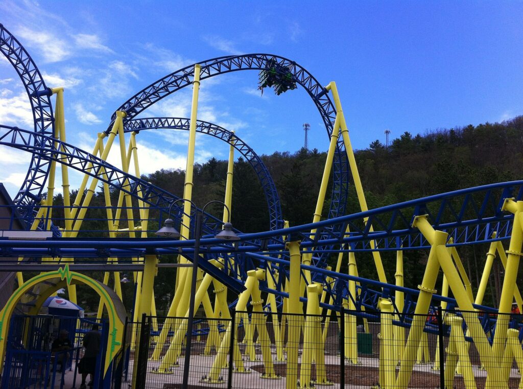 Roller Coaster Ride in Knoebels Amusement Resort
