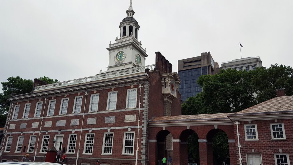 side view of Independence Hall
