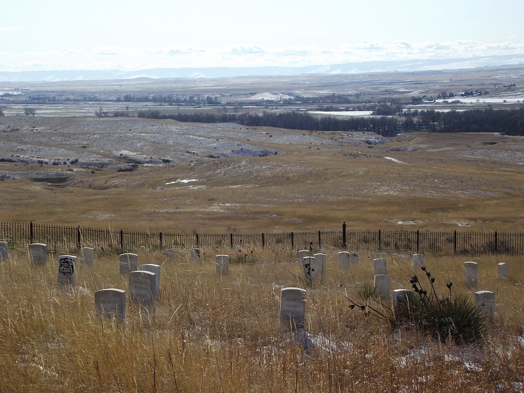 Graves in Little Bighorn Battlefield